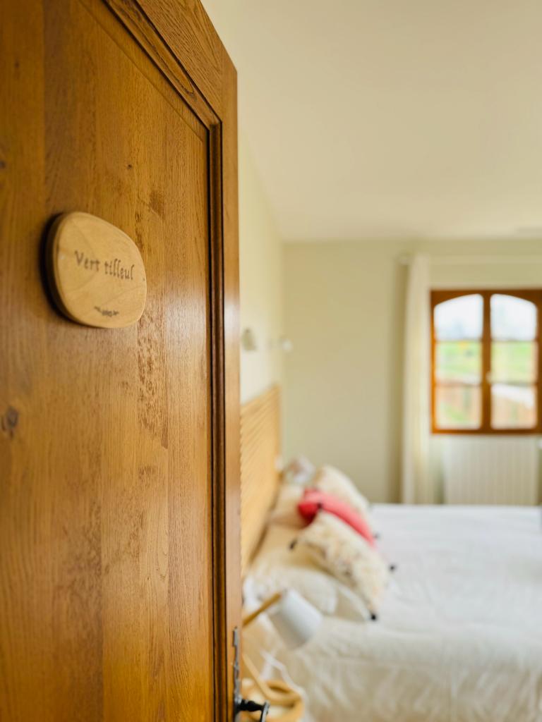 Entrée chambre vert tilleul